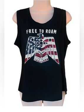 Idyllwind By Miranda Lambert Free to Roam Studded Western T-Shirt Tank Size L
